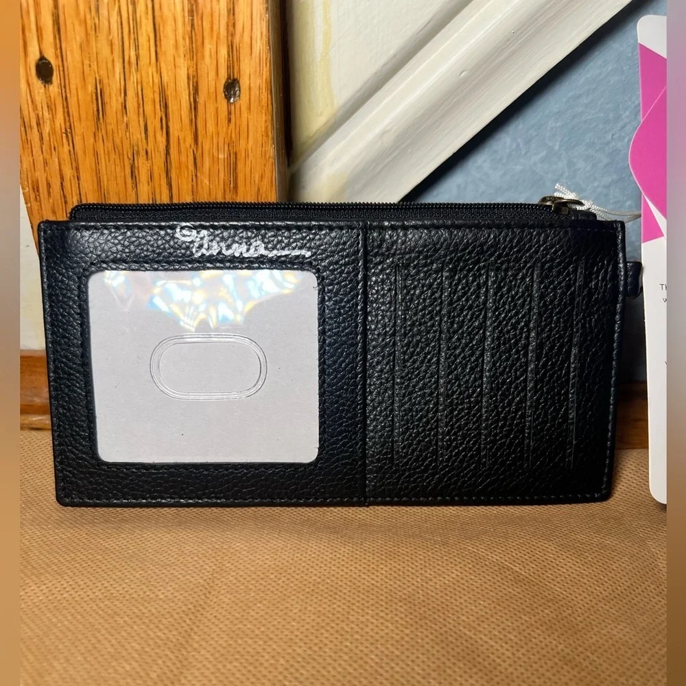 NWT Anuschka Handpainted Leather ID Wallet- Lion - Picture 3 of 4